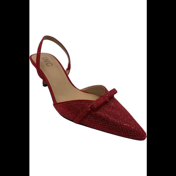I.N.C International Concepts Shoes - I.N.C. International Concepts Women's Gelsey Slingback Red Crystal - Wide